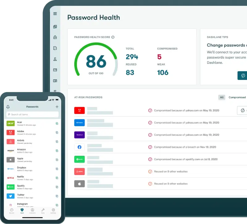 Dashlane : sécuriser vos mots de passe